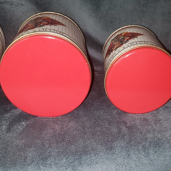 Mother Earth's Red and White Decorative Canisters - Picture 5 of 16